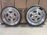 17" Weld dragster wheels w/Hoosier front runners  for sale $500 