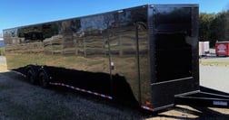 New 8.5x32VNose Tandem Axle Race Car Trailer Blacked Out pkg