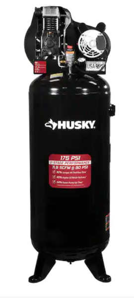 65 gallon New husky shop air compressor 