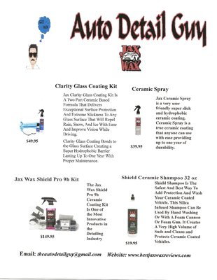 THE AUTO DETAIL GUY and Jax Wax Car Care Products 