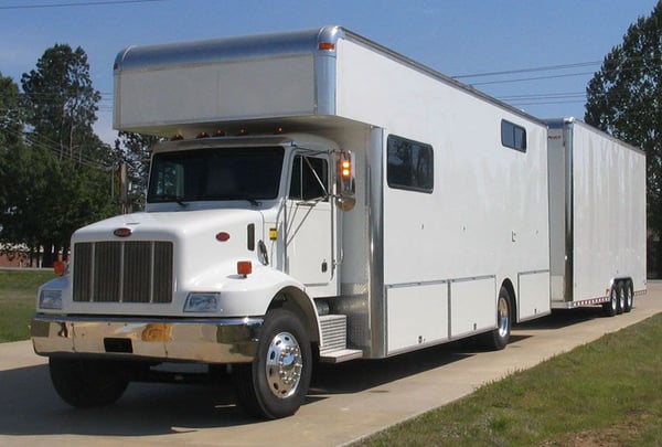 Brand New Peterbilt Motorhome & 2 Car 26' Stacker Traile for Sale in ...