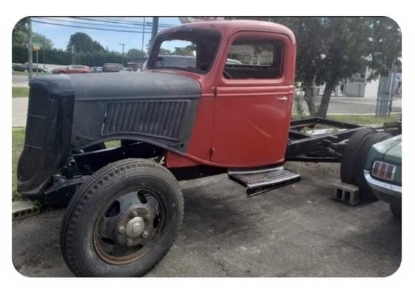 36 Ford 1 1/2 ton dually pick up truck rolling cha with cab 