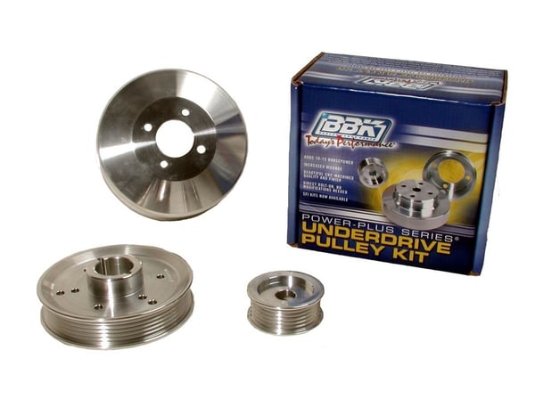 3pc. Aluminum Pulley Kit - 96-01 GT/Cobra 4.6L, by BBK PERFO  for Sale $269 