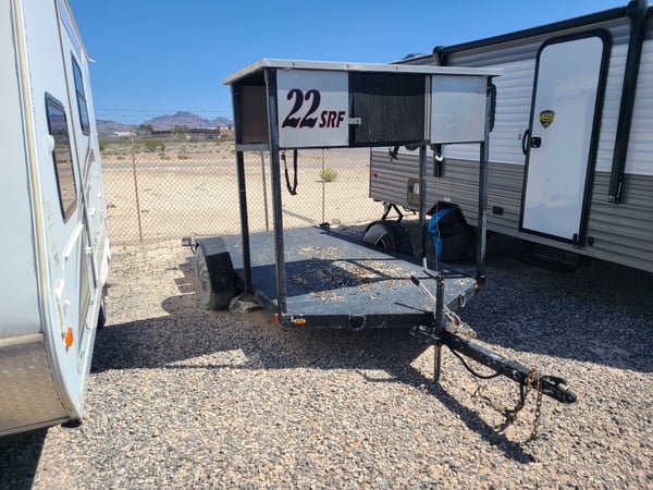 Car Trailer with Tire Rack and Storage