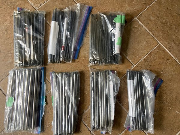 Complete Sets of Assorted Length Chrome Moly Pushrods (Read   for Sale $20 