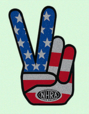 NHRA Peace Hand Vintage Style Metallic Decal  for sale $7.49 