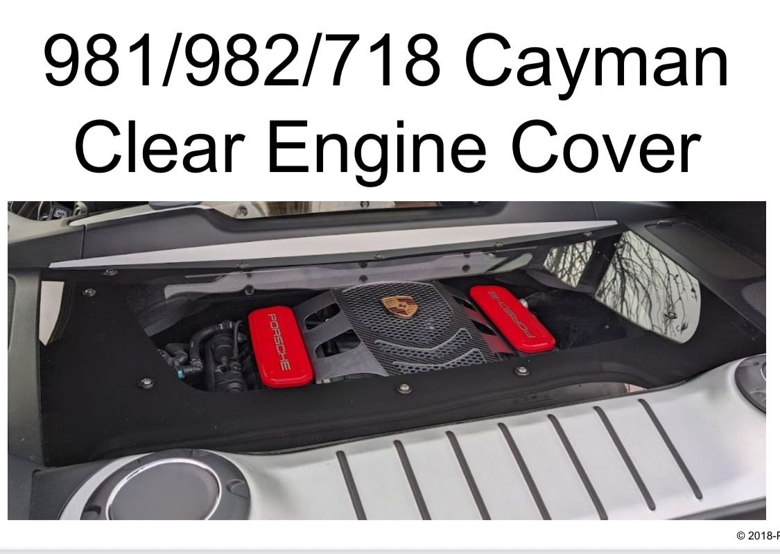 Accessories - 981 Cayman Clear Engine Cover NEW L@@K - New - 2012 to 2016 Porsche Cayman - Orlando, FL 32814, United States