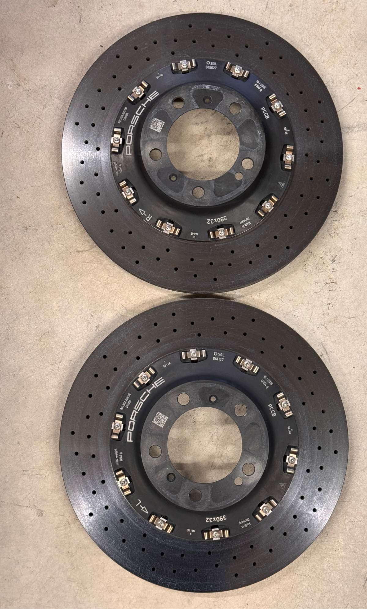 Brakes - OEM Porsche PCCB Rotor Set 410x36 & 390x32 (Used) GT4 Turbo - Used - 0  All Models - Portland, OR 97224, United States