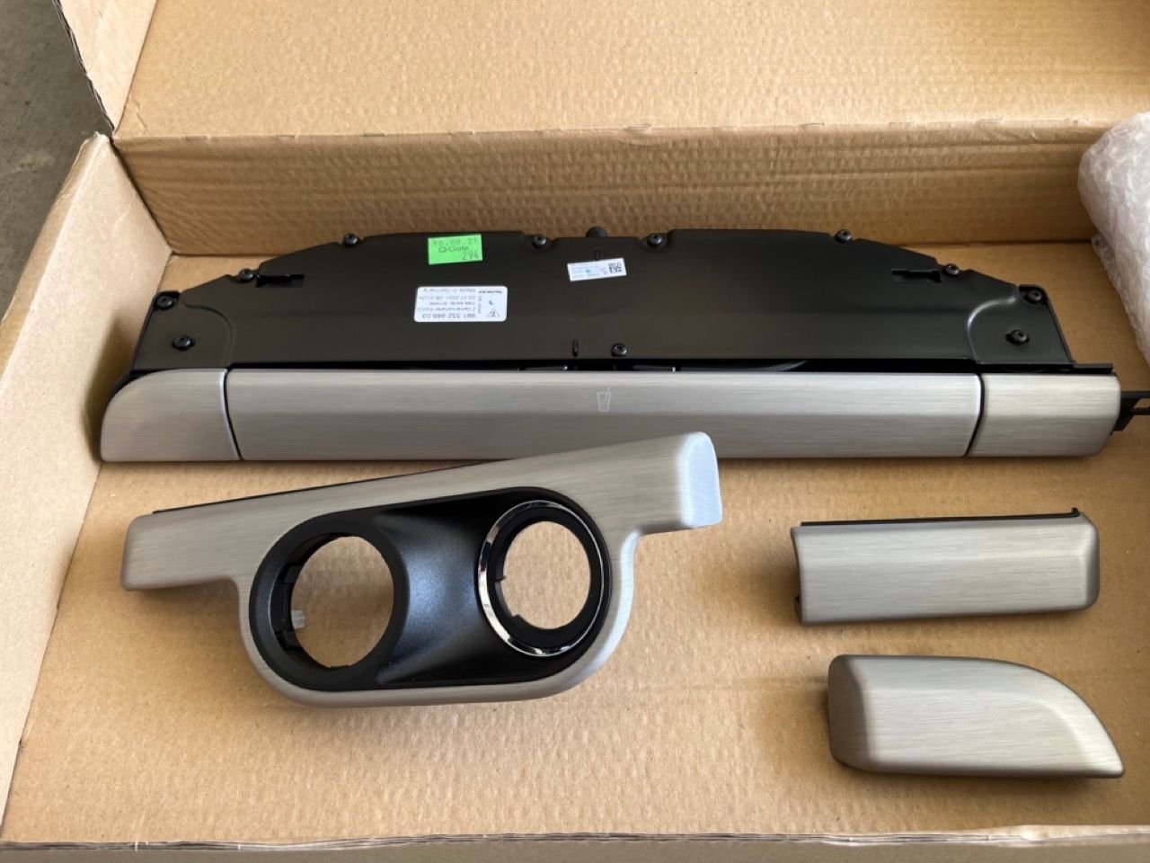 Interior/Upholstery - Brand New OEM Brushed Aluminum Trim for 718, 981 & 991 (with cup holders) - New - 2012 to 2019 Porsche 911 - 2012 to 2022 Porsche Boxster - 2016 to 2022 Porsche 718 - 2012 to 2022 Porsche Cayman - Los Angeles, CA 90069, United States