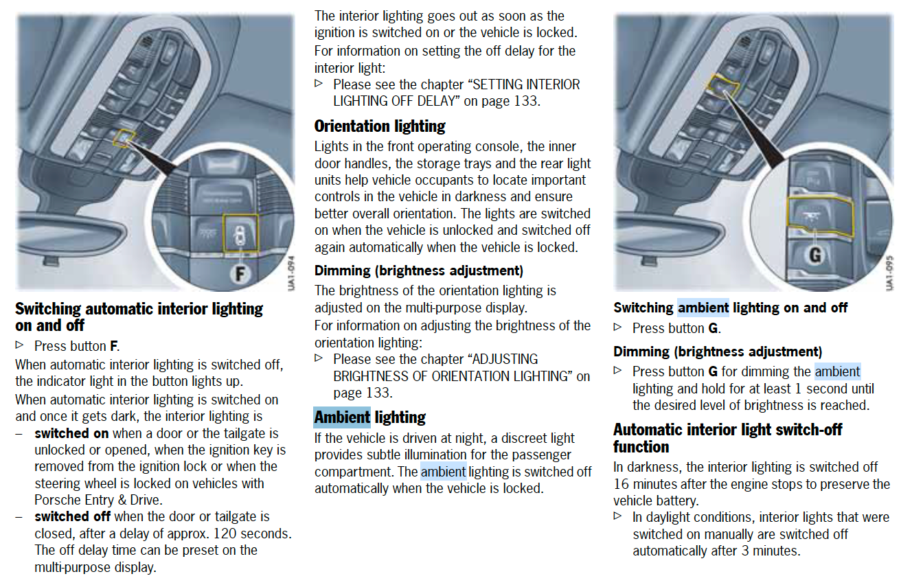 Ambient Armrest Lighting on Doors? Rennlist Porsche Discussion Forums