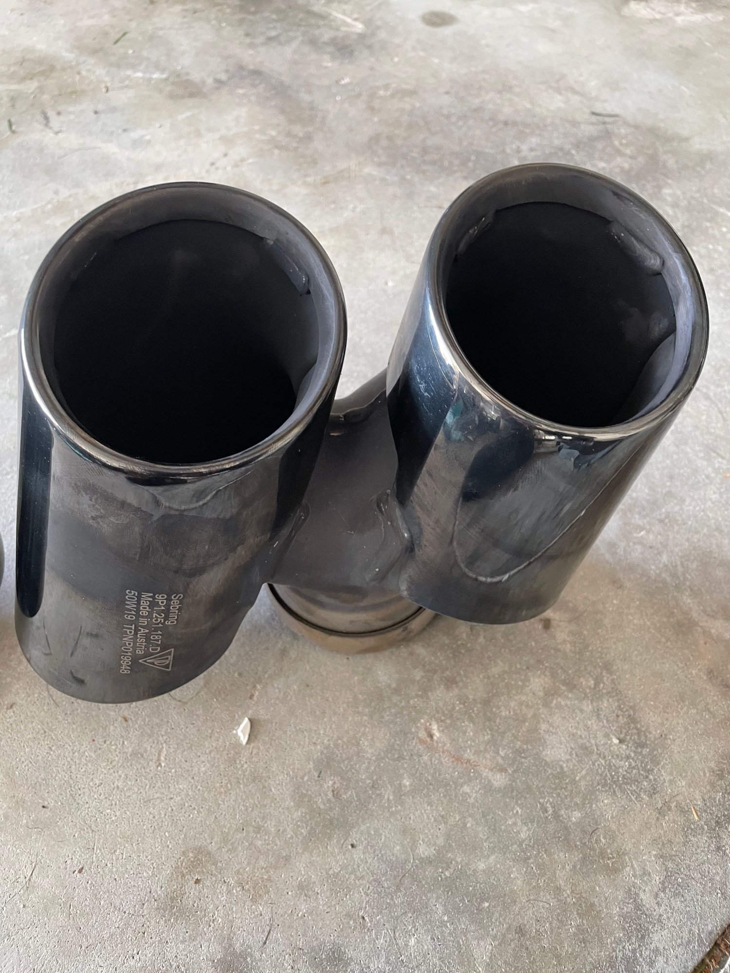 Quad exhaust tips/ Black chrome Rennlist Porsche Discussion Forums