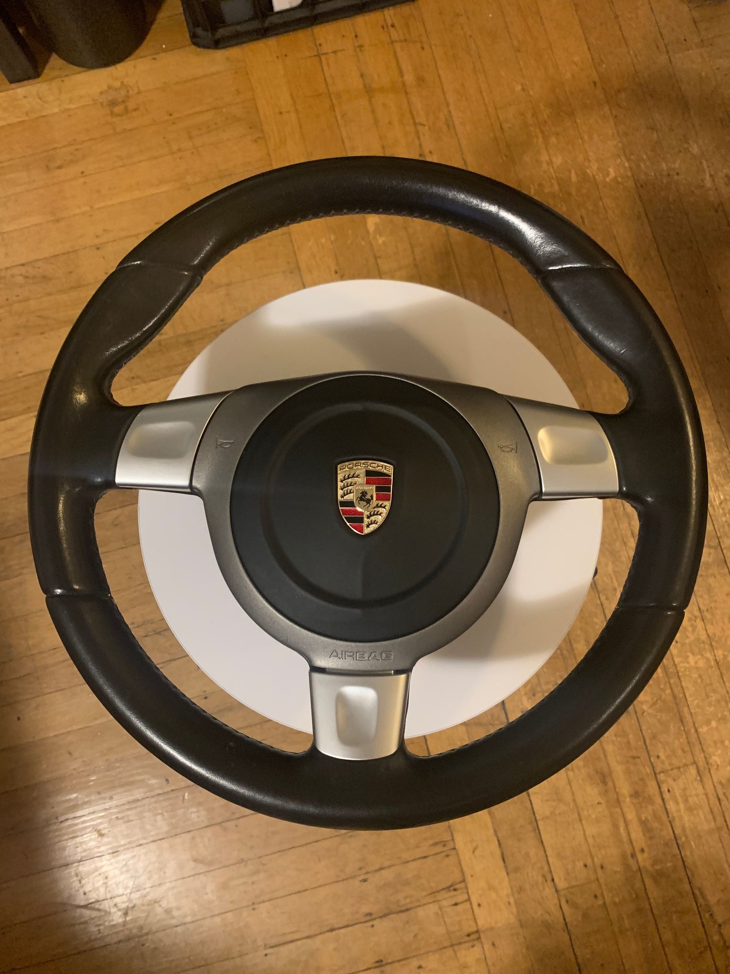 997.1 Black Leather XPA Steering Wheel with Airbag Rennlist Porsche