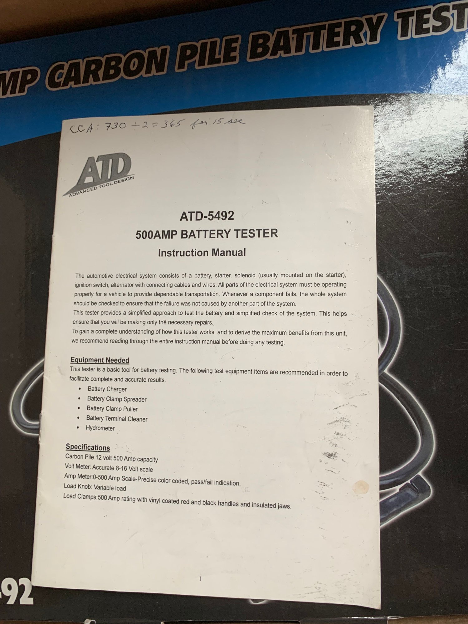 Miscellaneous - 500 Amp Analog Carbon Pile Battery Load Tester - - Used - 2010 to 2024 Any Make All Models - Sound Beach, NY 11789, United States
