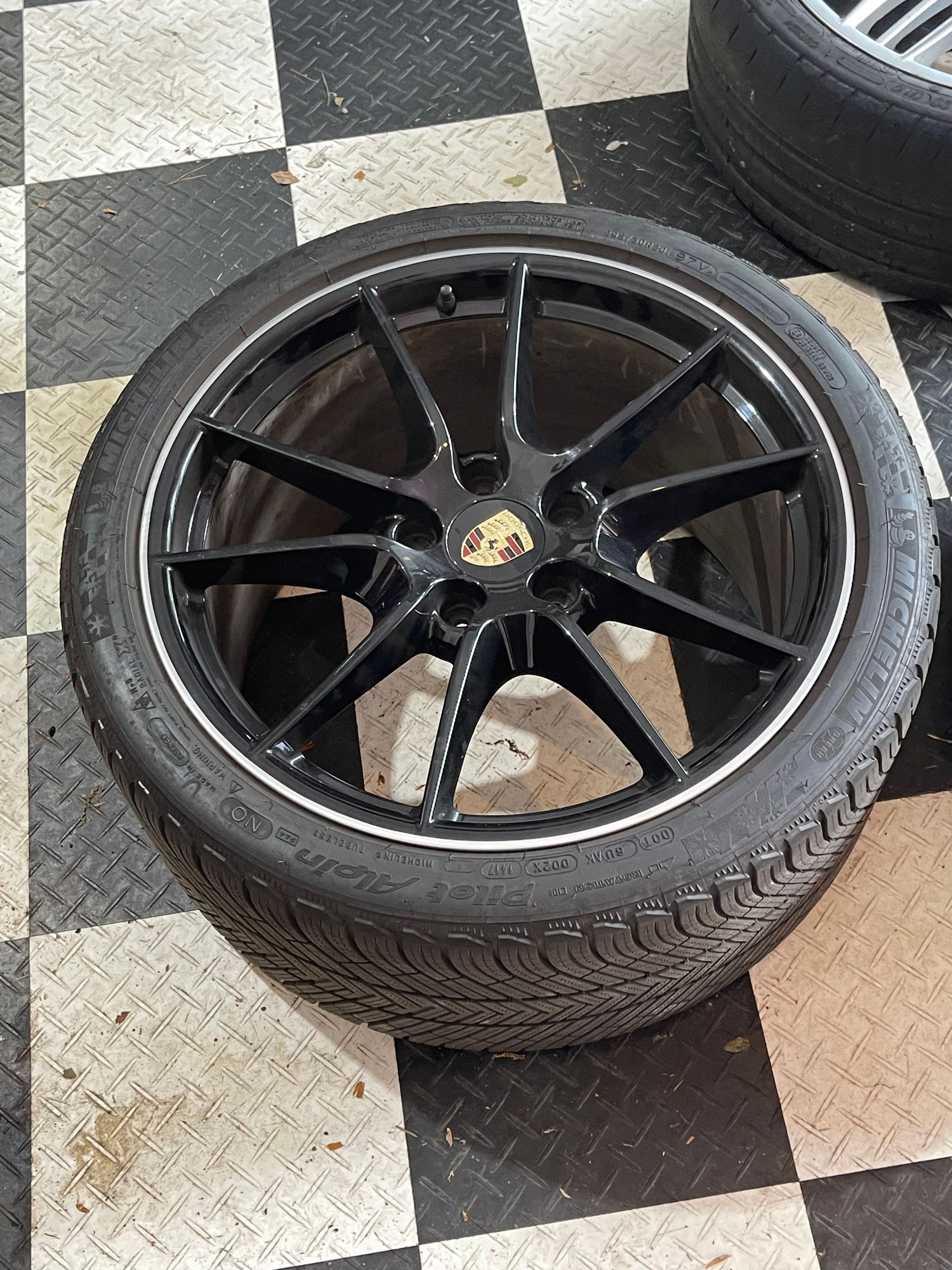 Wheels and Tires/Axles - Porsche 991 Carrera S III Wheels 20", Michelin PA4 Winter Tires, TPMS, OEM Black MINT - Used - 2012 to 2019 Porsche 911 - Greenwich, CT 06831, United States
