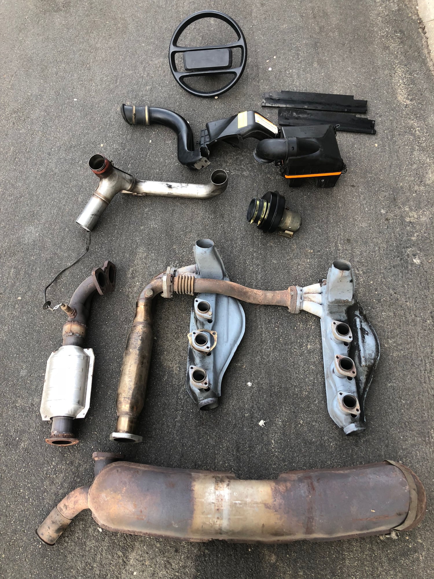 Engine - Exhaust - 3.2 parts.  Complete exhaust, cat bypass, intake, steering wheel. - Used - 1984 to 1989 Porsche 911 - Los Angeles, CA 90039, United States