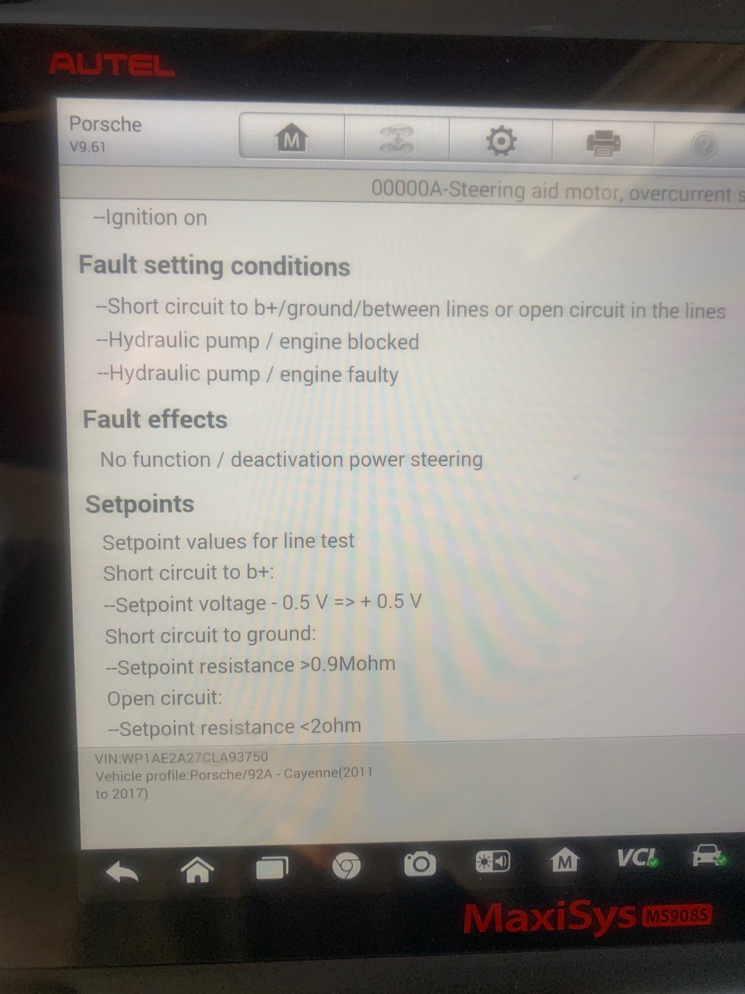 2012 Cayenne S Hybrid Steering assist Fault Rennlist Porsche