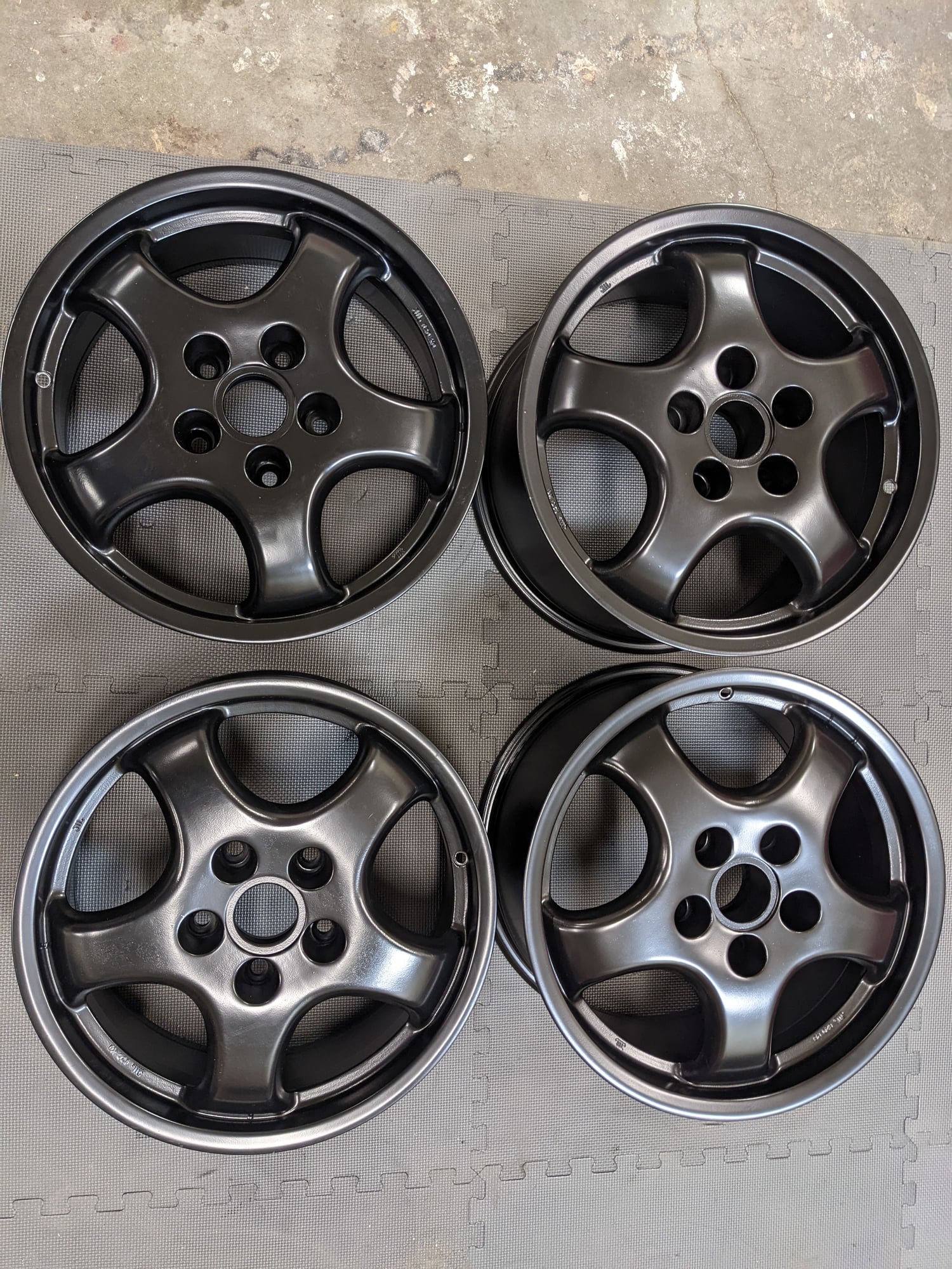 Wheels and Tires/Axles - Porsche 911 Cup 1 Italy Replica 17"x7" ET 52 17"x9.5" ET 47 964/993 Black Powder Coat - New - 1989 to 1999 Porsche 911 - Pebble Beach, CA 93953, United States