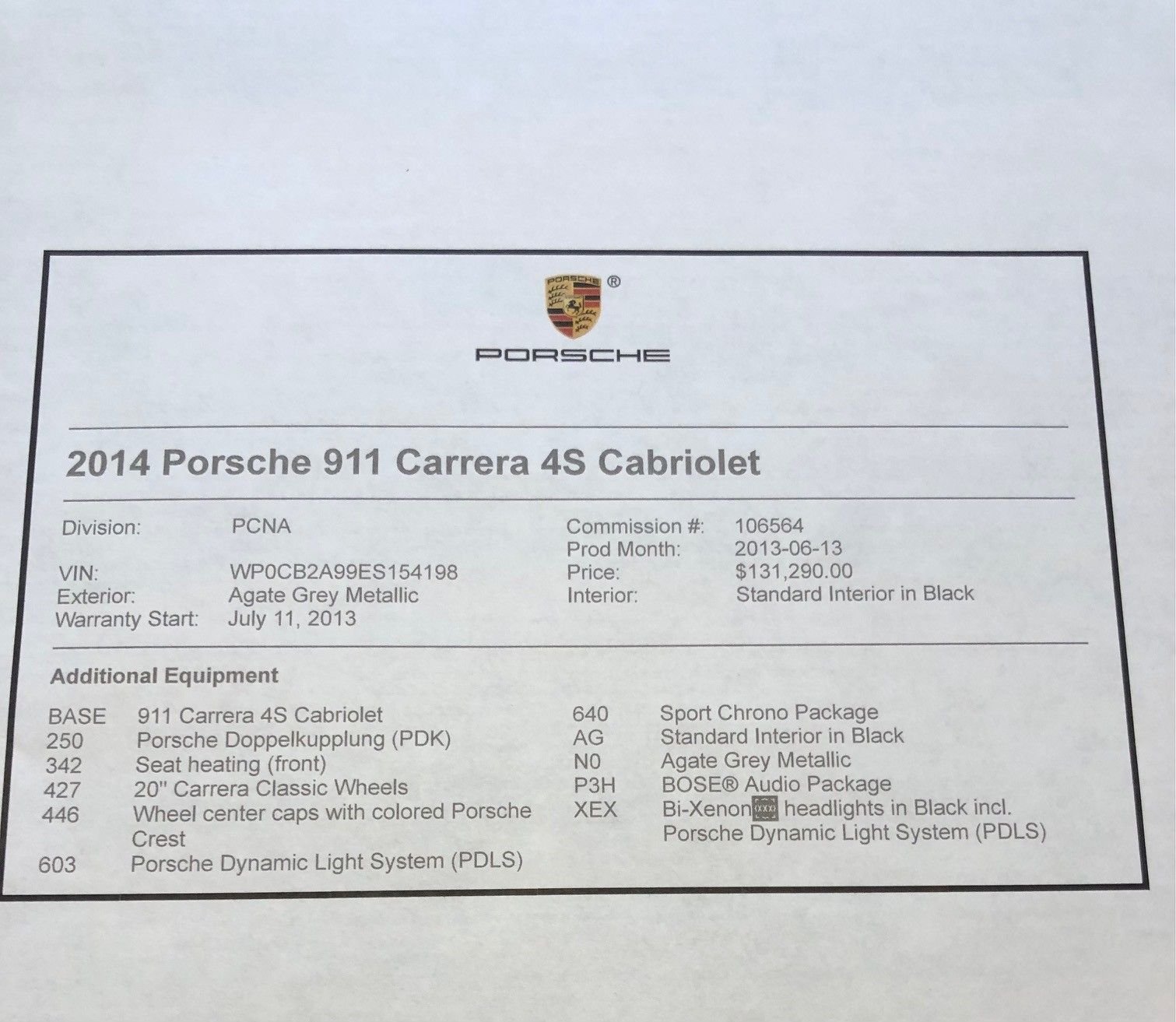 2014 Porsche 911 - 2014 911 Carrera 4S Cabriolet:   Fantastic condition, low miles, ready for new owner - Used - VIN WP0CB2A99ES154198 - 32,850 Miles - 6 cyl - AWD - Automatic - Convertible - Gray - Durango, CO 81301, United States