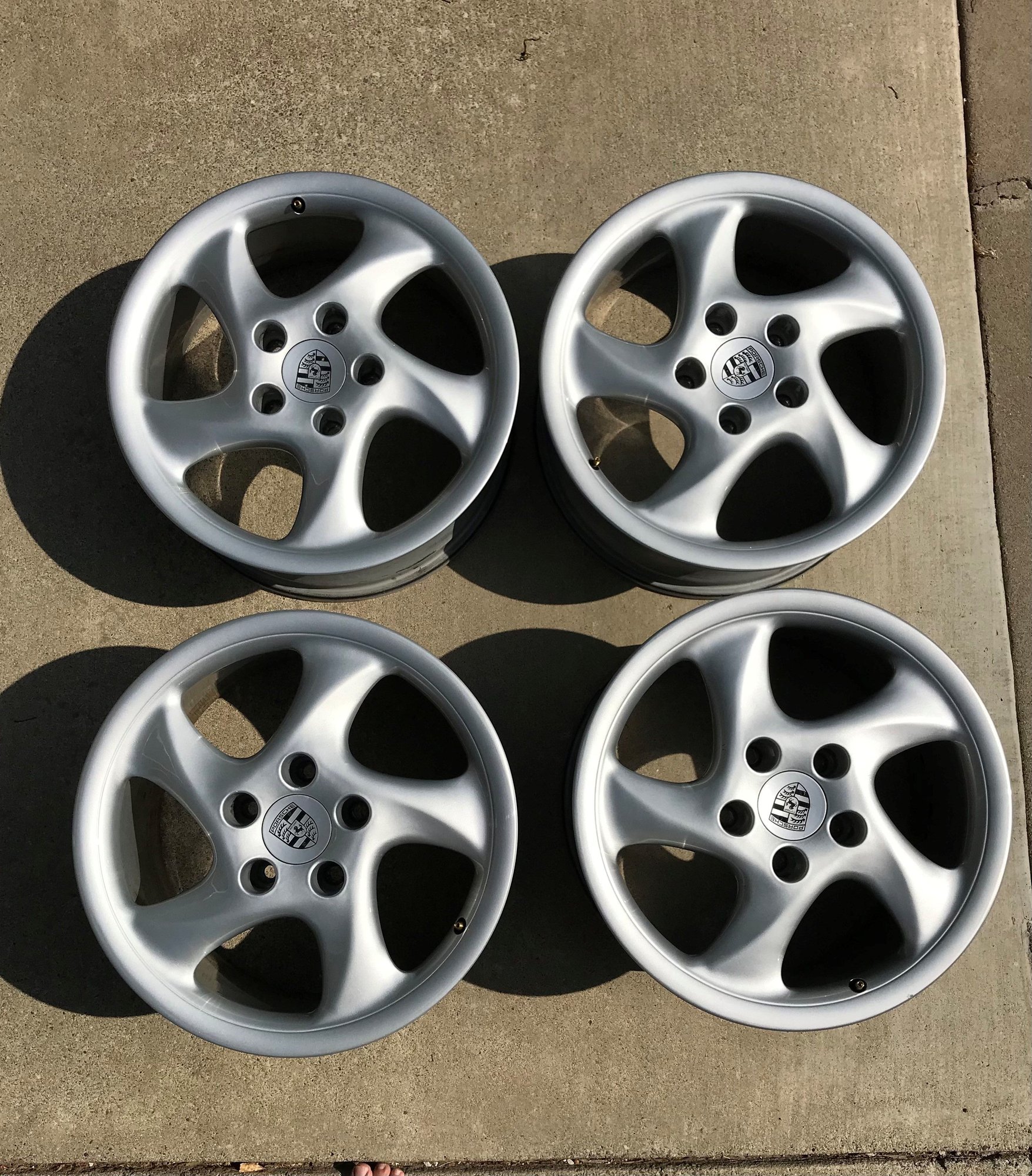 Wheels and Tires/Axles - 18" Porsche Turbo Twist Wheels 996 Narrow Body - Used - 1999 to 2005 Porsche 911 - Sacramento, CA 95864, United States