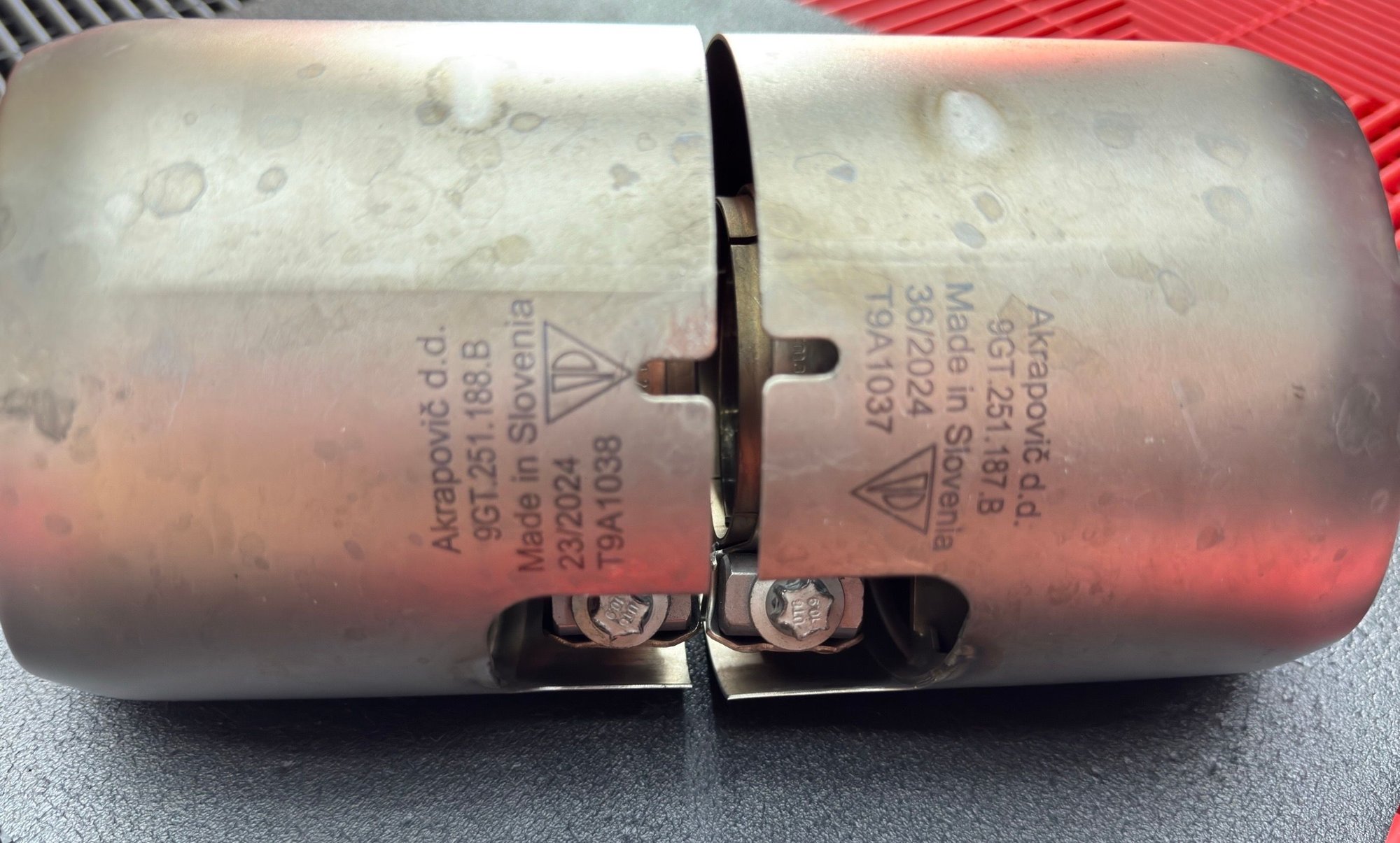 Engine - Exhaust - OEM Weissach Titanium Exhaust Tips GT4RS / Spyder RS - Used - -1 to 2027  All Models - Orlando, FL 34787, United States