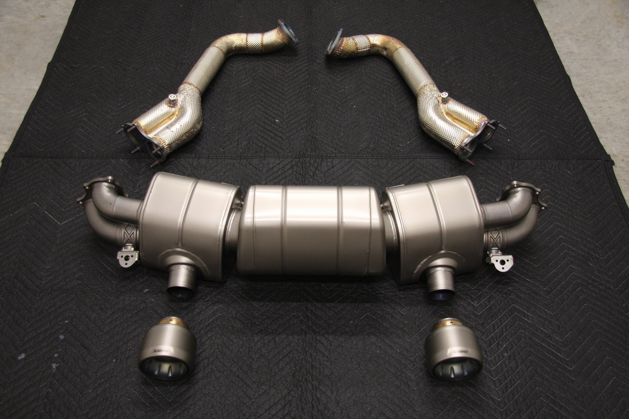 Engine - Exhaust - Full Titanium Akrapovic Exhaust & Link Pipes for 718 GT4, 718 Spyder, and 718 GTS 4.0 - Used - 2020 to 2023 Porsche Cayman GT4 - 2020 to 2023 Porsche 718 Cayman - 2020 to 2023 Porsche 718 Spyder - 2020 to 2023 Porsche 718 - 2020 to 2023 Porsche Cayman - Atlanta, GA 30096, United States