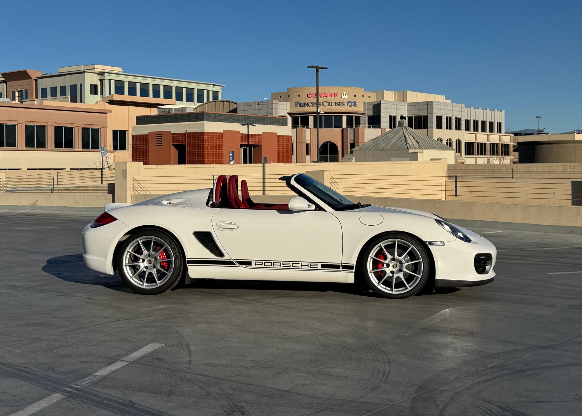 2011 Porsche Boxster - 2011 Boxster Spyder for sale - white on red manual w/ carbon buckets 15.8k miles - Used - VIN wp0cb2a88bs745559 - 15,800 Miles - 6 cyl - 2WD - Manual - Convertible - White - Santa Clarita, CA 91355, United States
