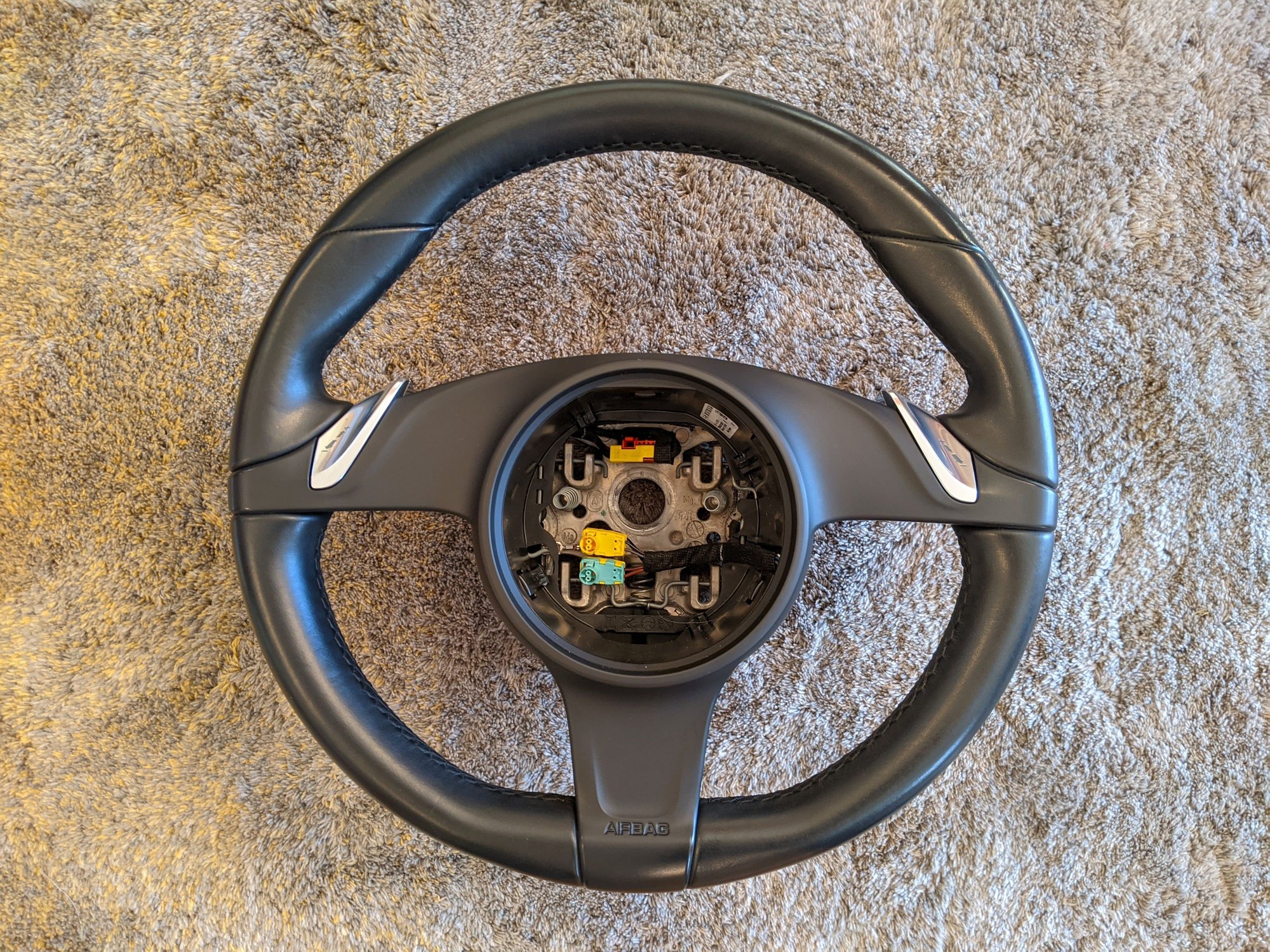 Steering/Suspension - Base Black Leather 981/991 PDK Steering Wheel-shipping included - Used - 2012 to 2016 Porsche 911 - 2013 to 2016 Porsche Boxster - 2013 to 2016 Porsche Cayman - Falls Church, VA 22043, United States