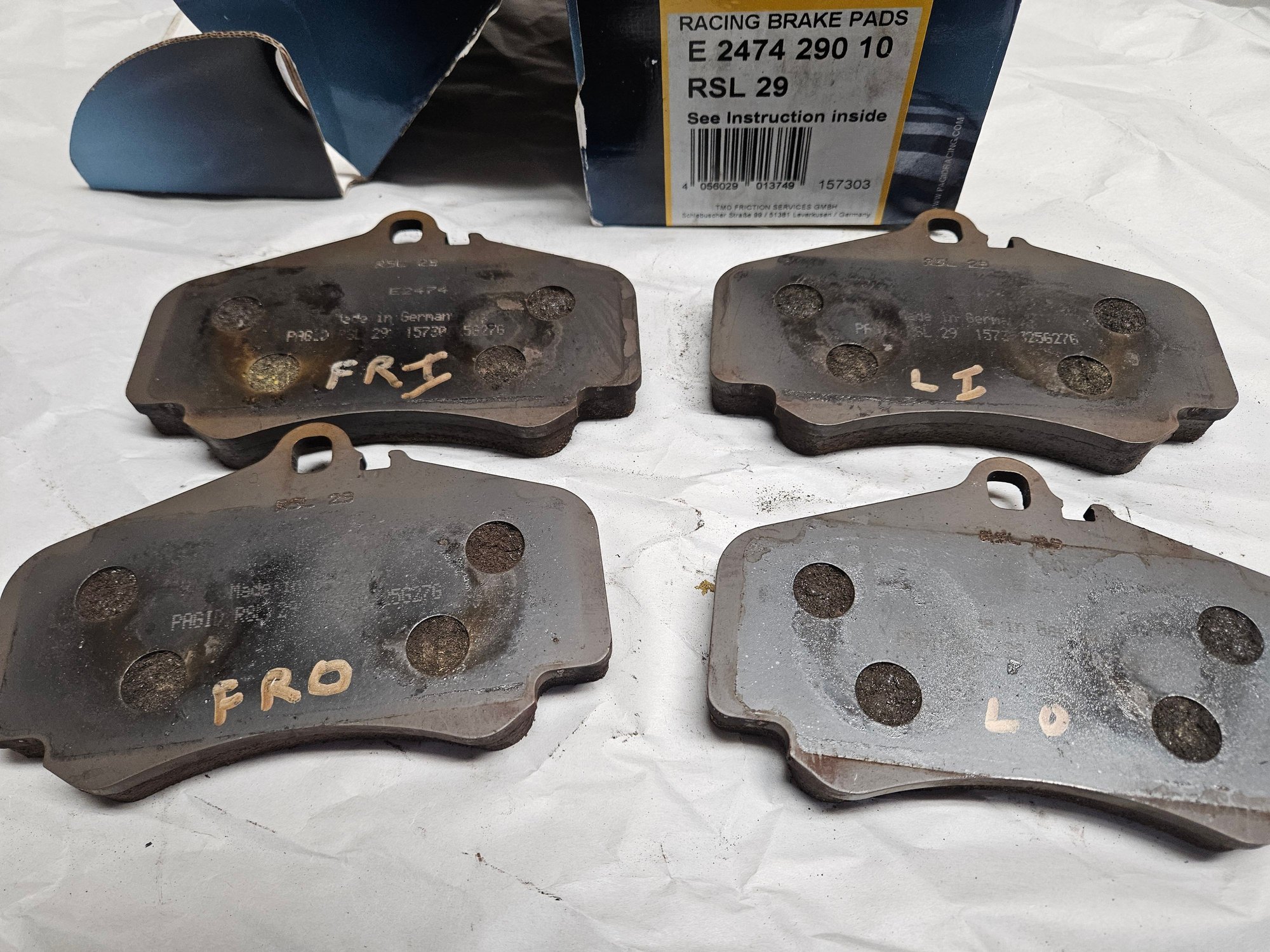 Brakes - Pagid RSL 29 for 997/996 (Used) - Used - All Years  All Models - Gainesville, FL 32653, United States