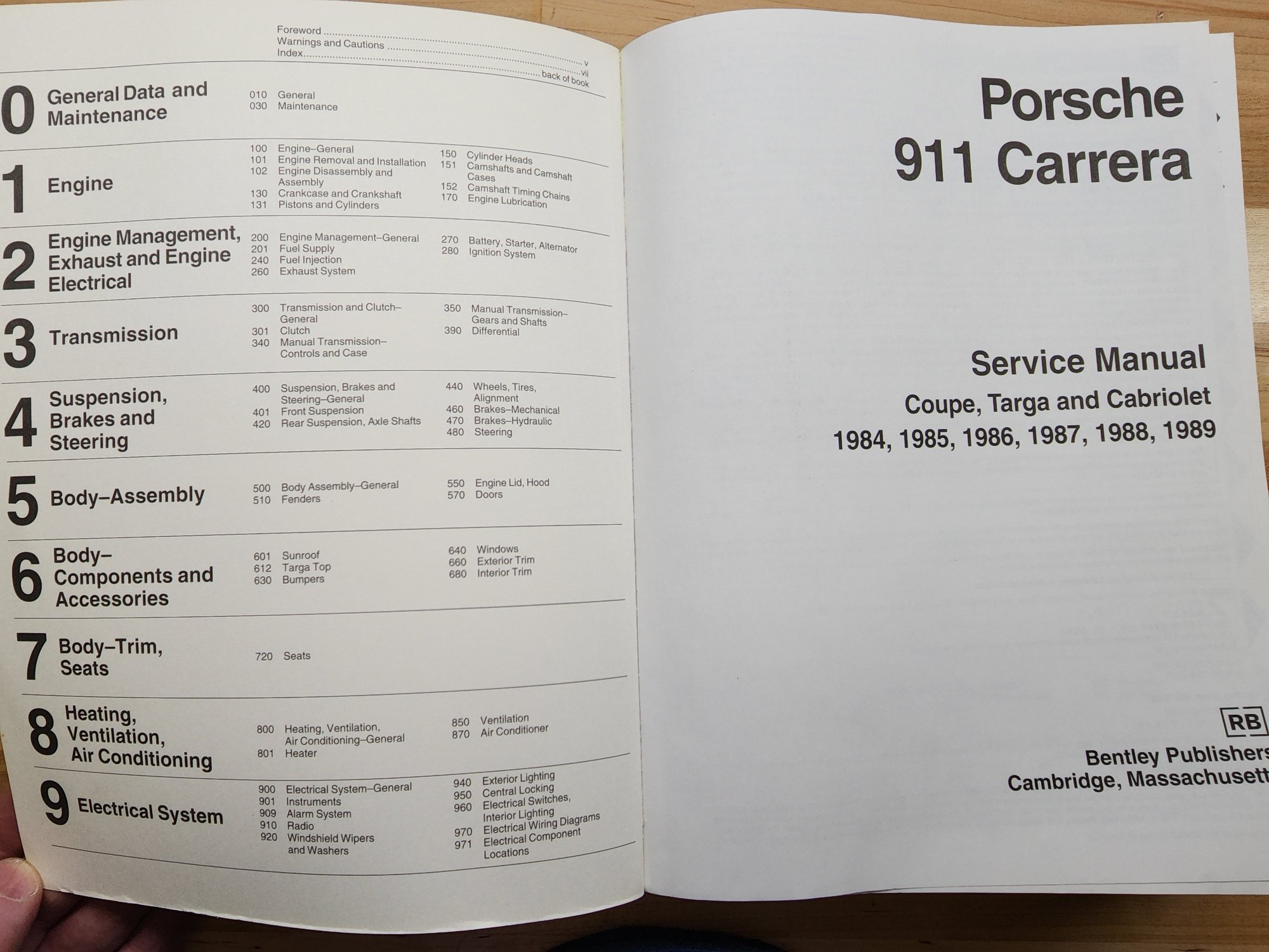 Miscellaneous - Bentley Service Manual for 1984-1989 Porsche 911 Carrera - Used - 1984 to 1989 Porsche 911 - Naperville, IL 60563, United States