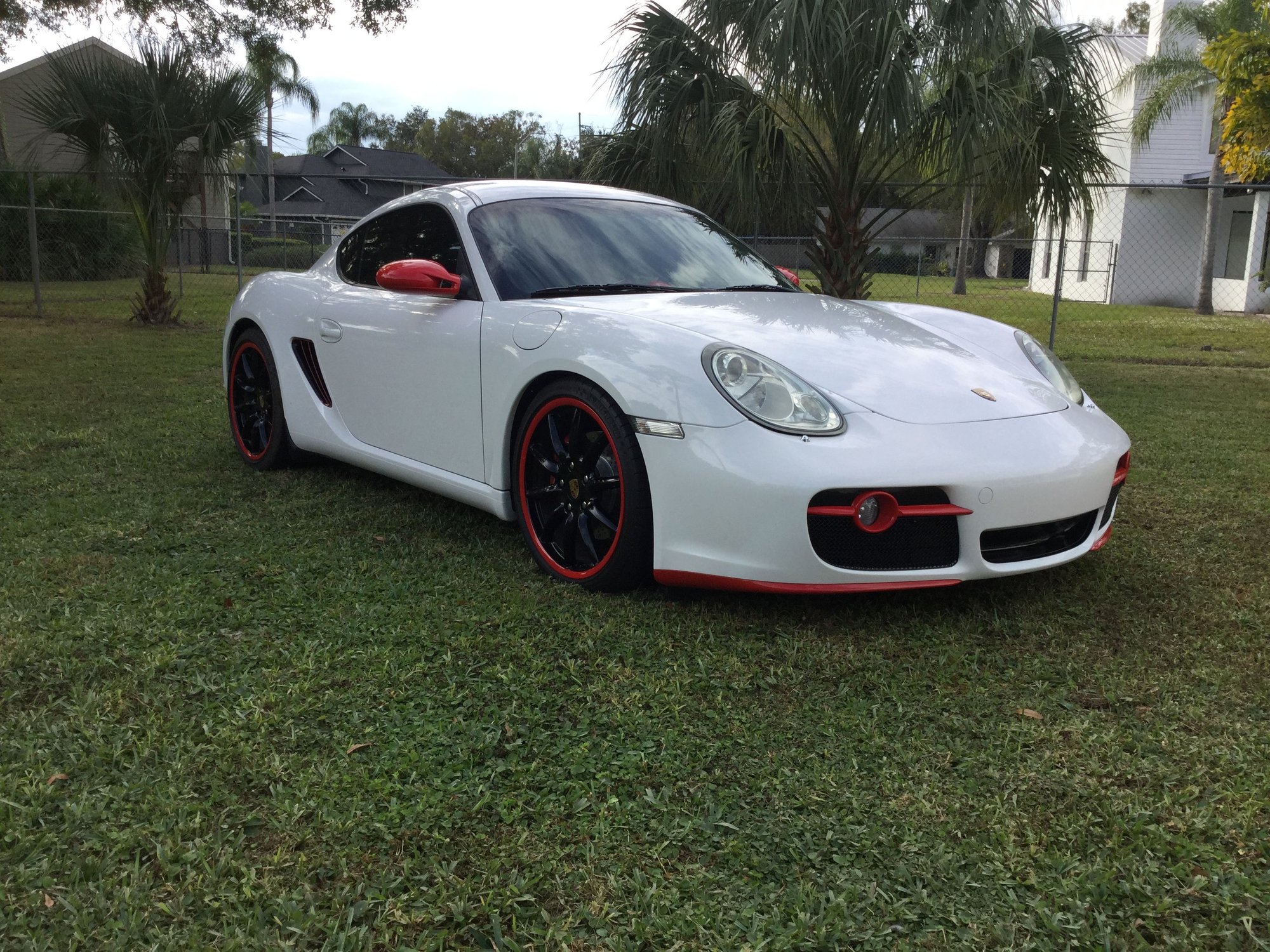 2006 Porsche Cayman - 2006 Cayman S white with red and black accents - Used - VIN WP0AB29846U782890 - 104,322 Miles - 6 cyl - 2WD - Manual - Coupe - White - Tampa, FL 33624, United States