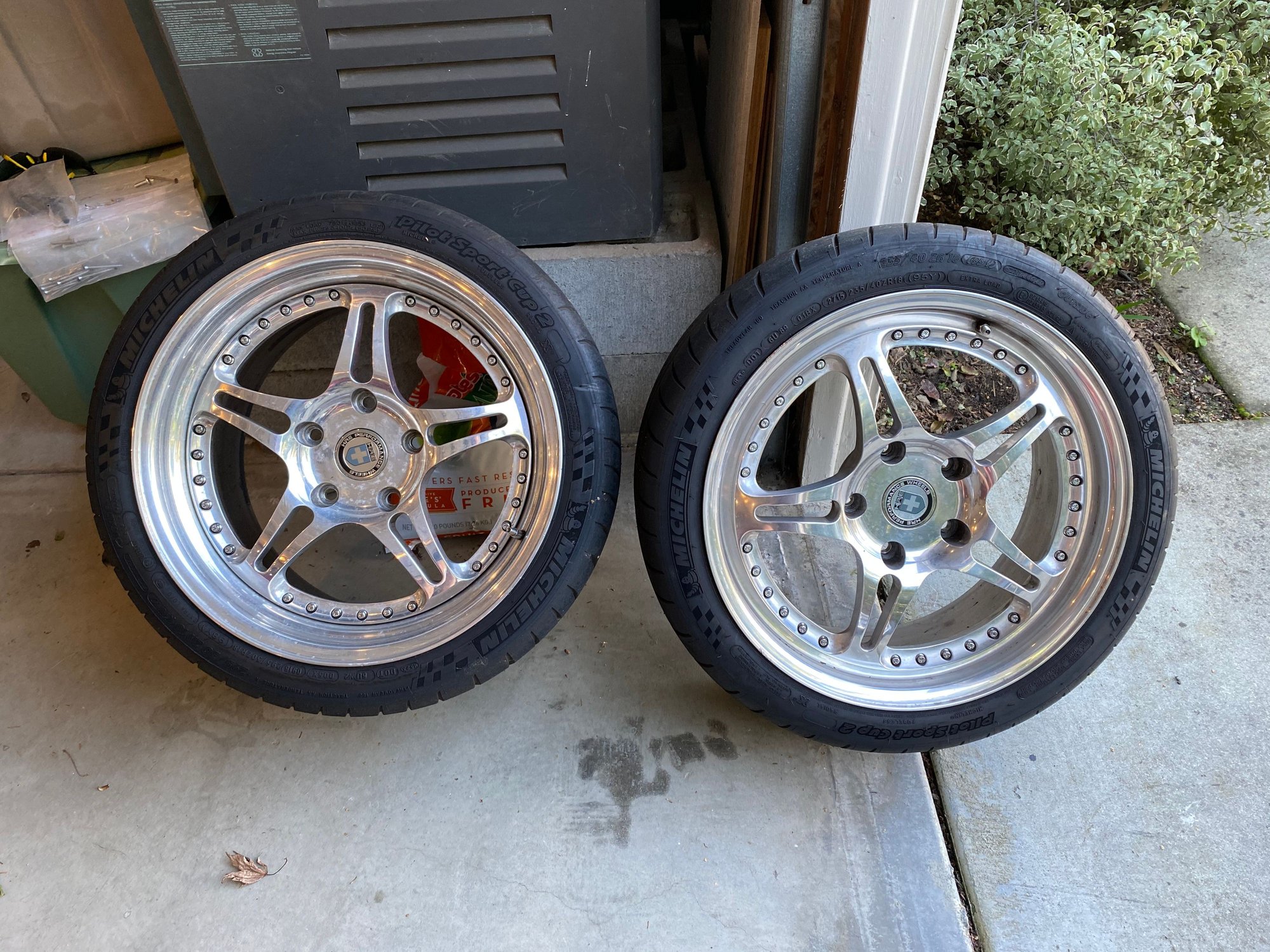 Wheels and Tires/Axles - HRE 547R 3 piece forged wheels with practically unworn Michelin PSC2 - Used - 2000 to 2008 Porsche 911 - Burlingame, CA 94010, United States