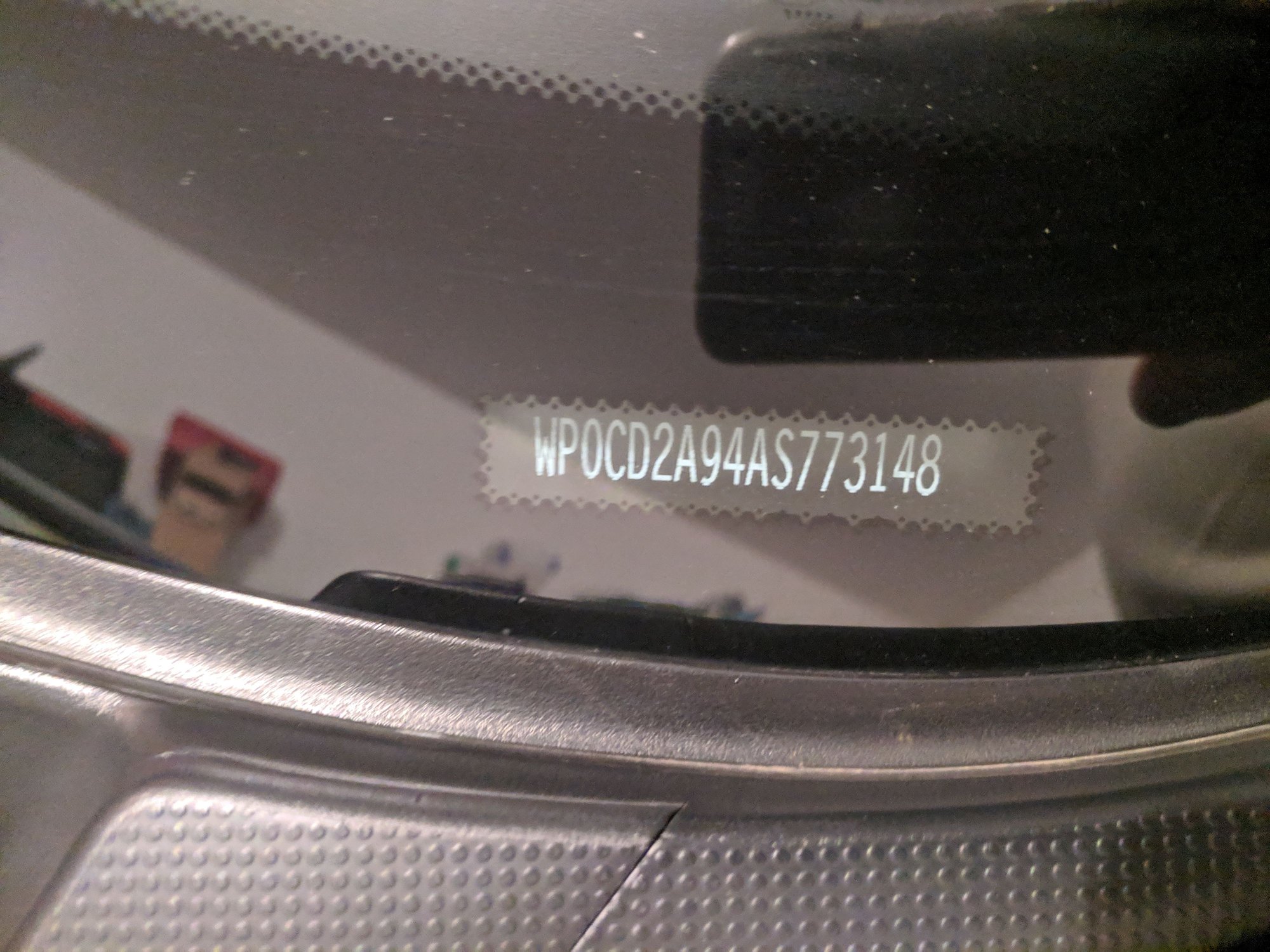 Vin plate windshield quick ref chk Rennlist Porsche Discussion