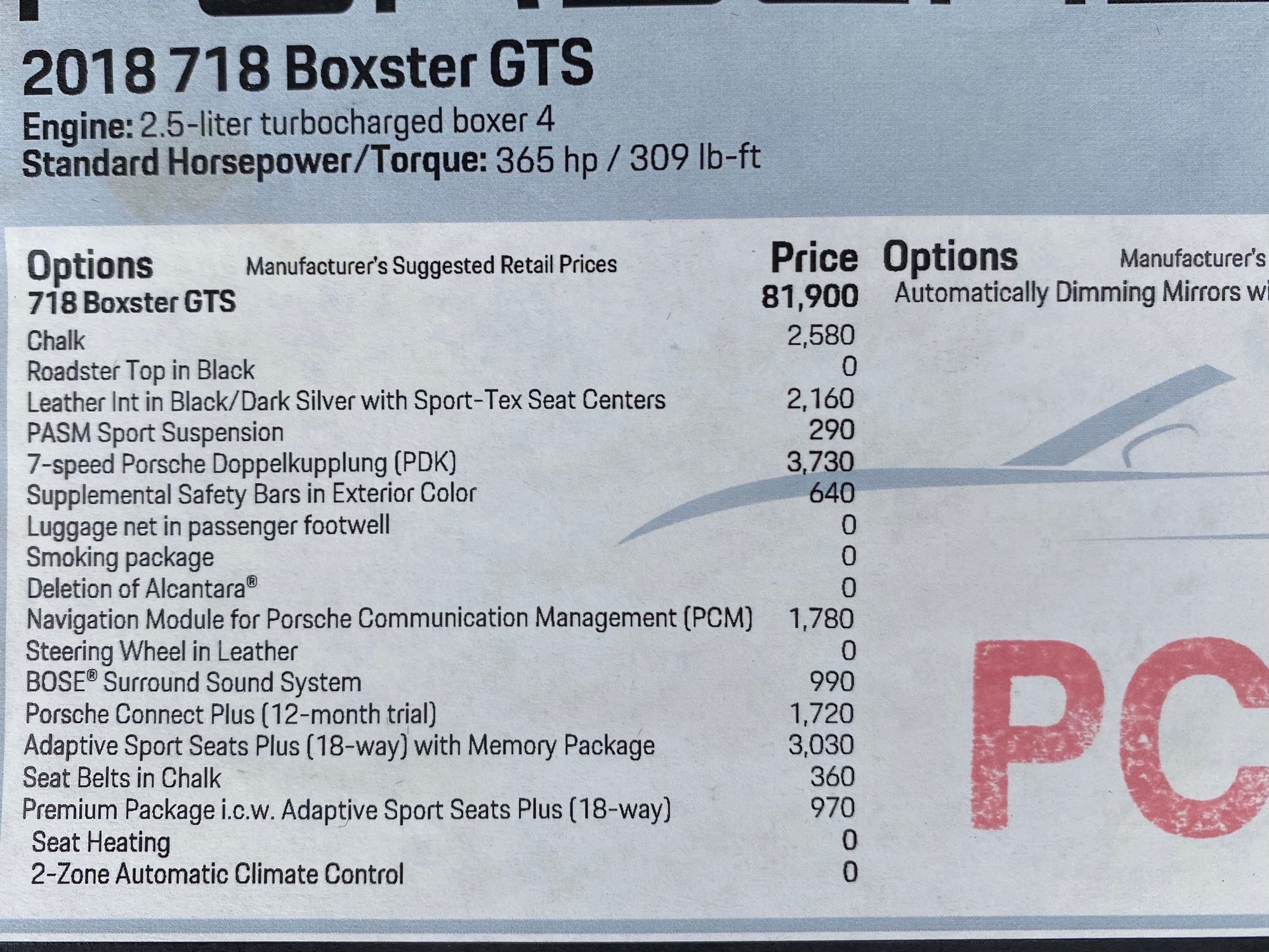 2018 Porsche 718 Boxster - 2018 718 BOXSTER GTS- $101,000 MSRP + OVER $25,000 IN TRACK MODS! BEAUTIFUL! - Used - VIN WP0CB2A8XJS228679 - 35,100 Miles - 4 cyl - 2WD - Automatic - Convertible - Other - Chicago, IL 60657, United States