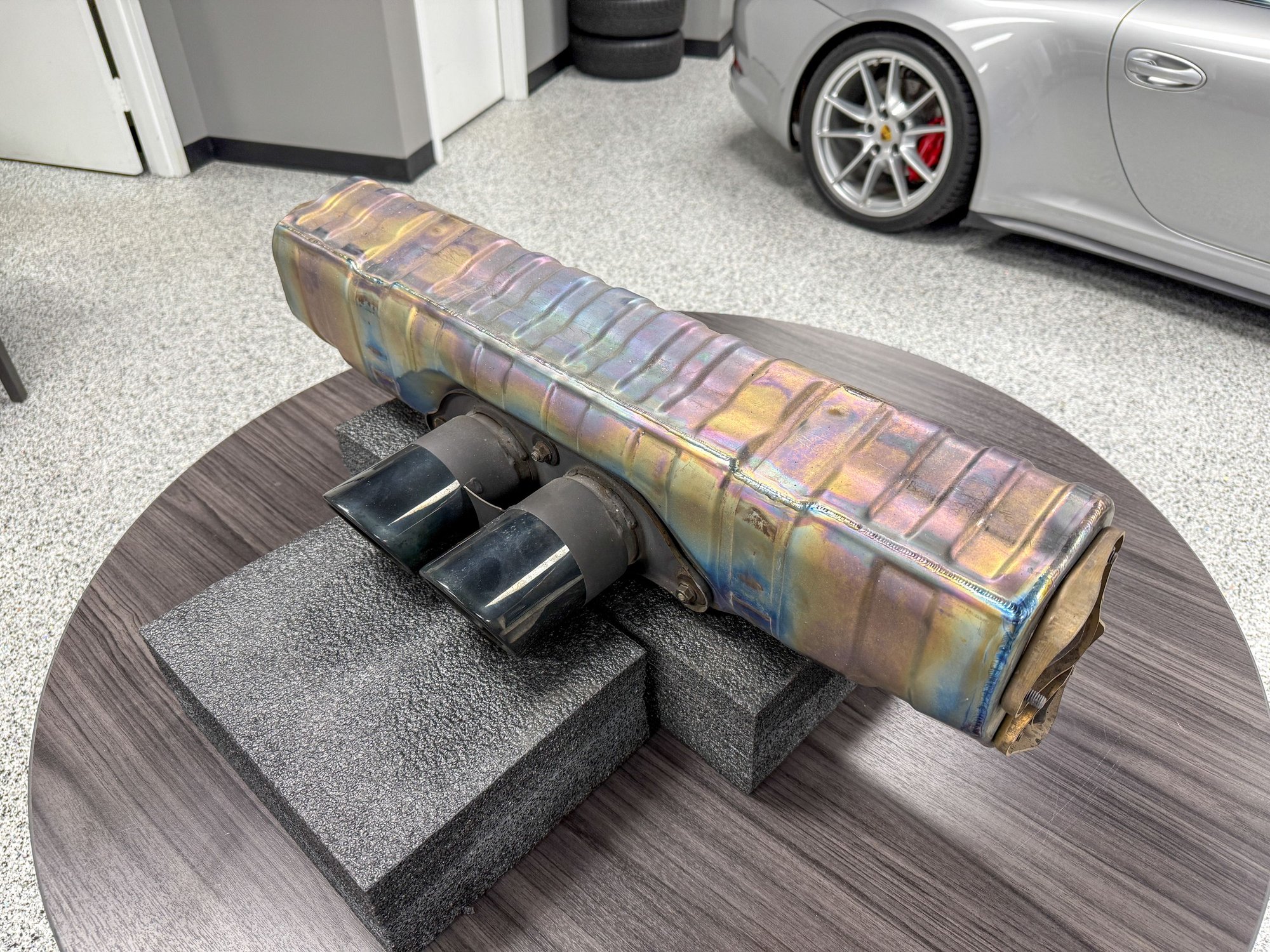Engine - Exhaust - OEM 997 GT3RS Titanium Muffler with Tips - Used - -1 to 2026  All Models - Mooresville, NC 28117, United States
