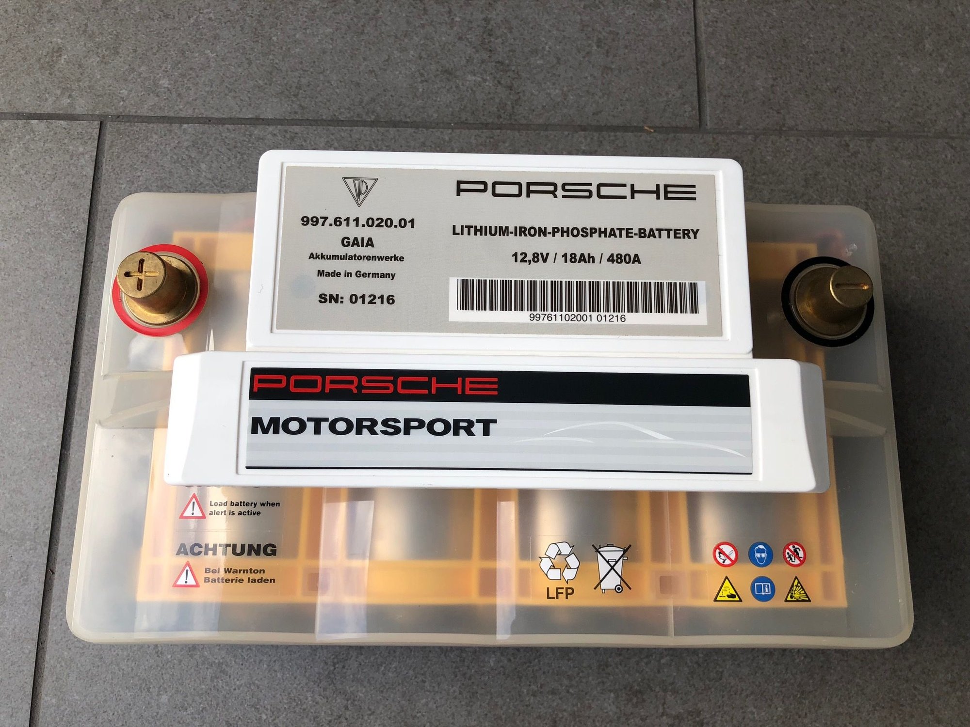 Porsche OEM LithiumIon Lightweight Battery Rennlist Porsche