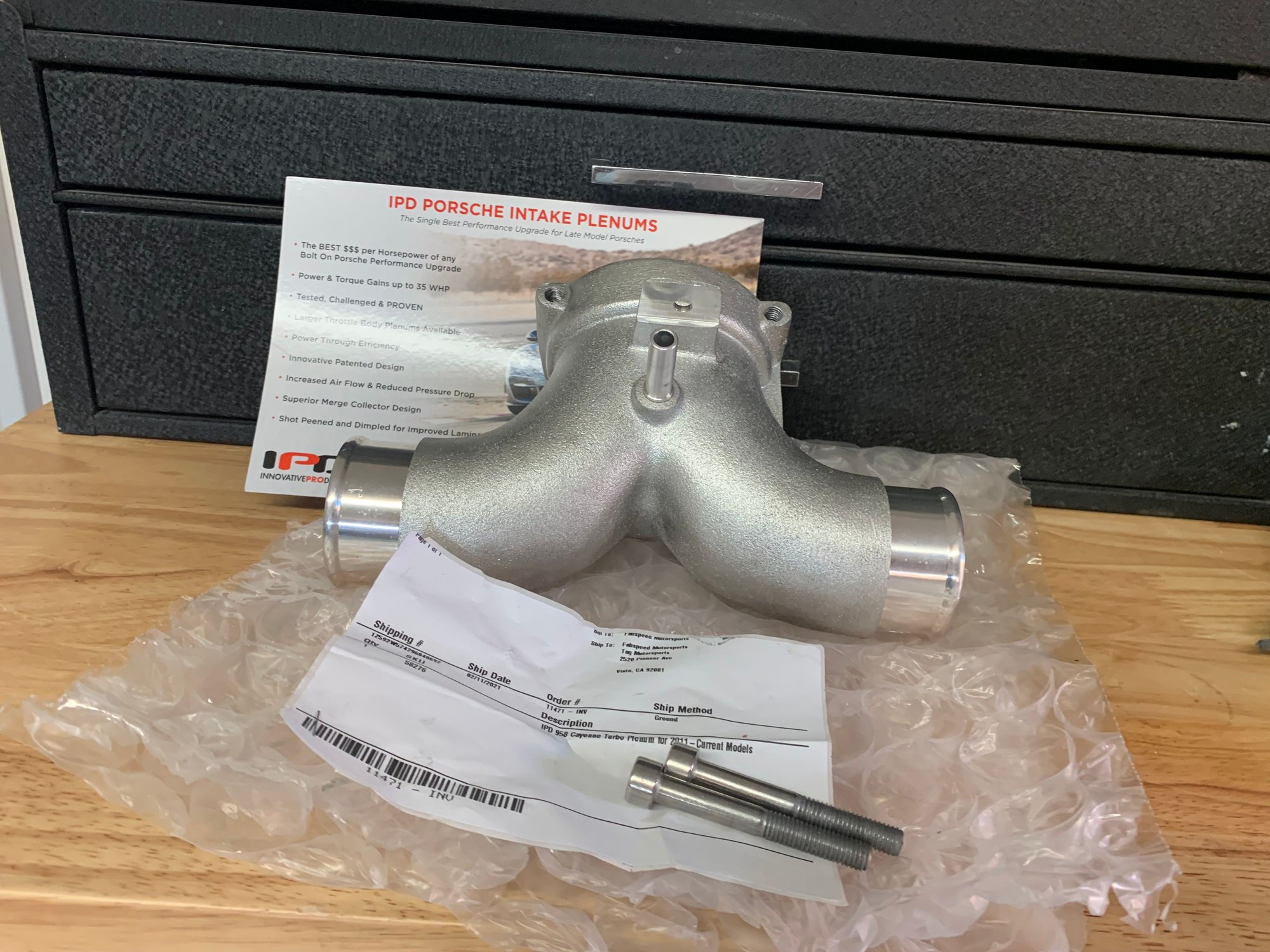 Engine - Power Adders - IPD 58276 Intake Manifold Plenum for Porsche 958 Cayenne Turbo ('10-Present) $595 - Used - 2010 to 2018 Porsche Cayenne - Carlsbad, CA 92009, United States