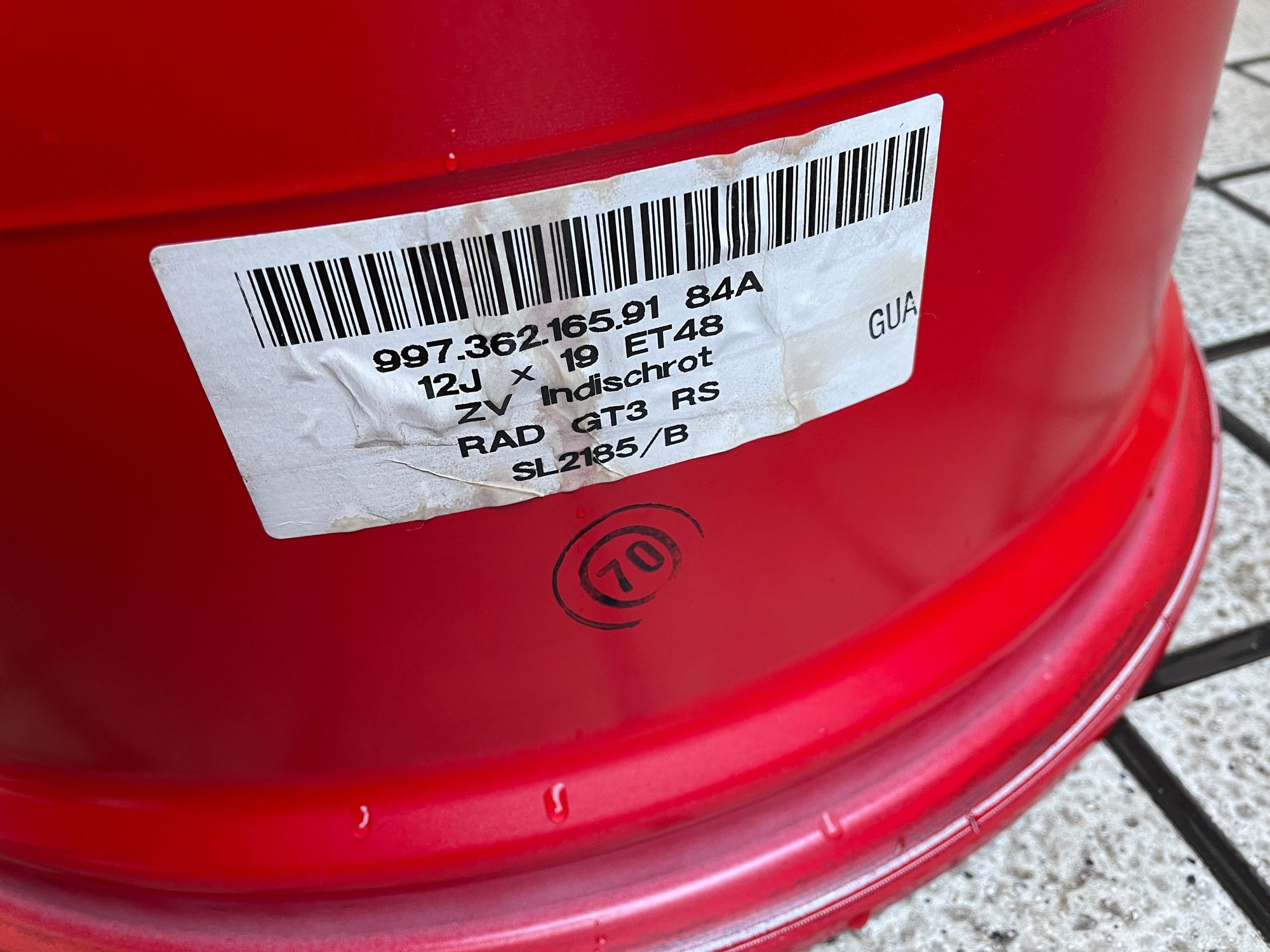 Wheels and Tires/Axles - FS: 997.2 GT3 RS MKII 3.8 Center Lock wheels RED GT3RS (set of 4) - Used - 2009 to 2012 Porsche GT3 - Seattle, WA 98105, United States