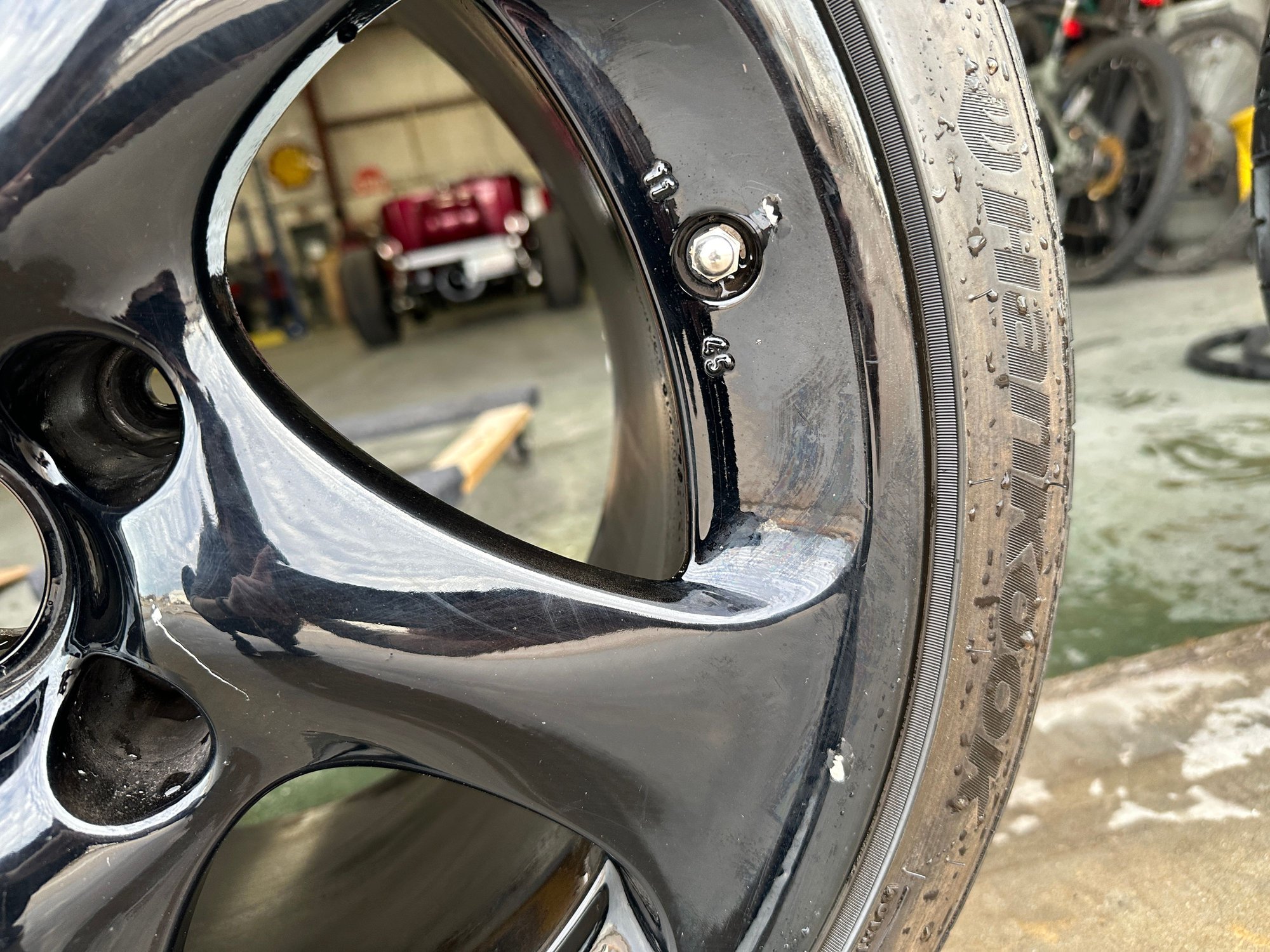 OKC OEM Porsche turbo twist II hollow wheels 18x11 18x8 black