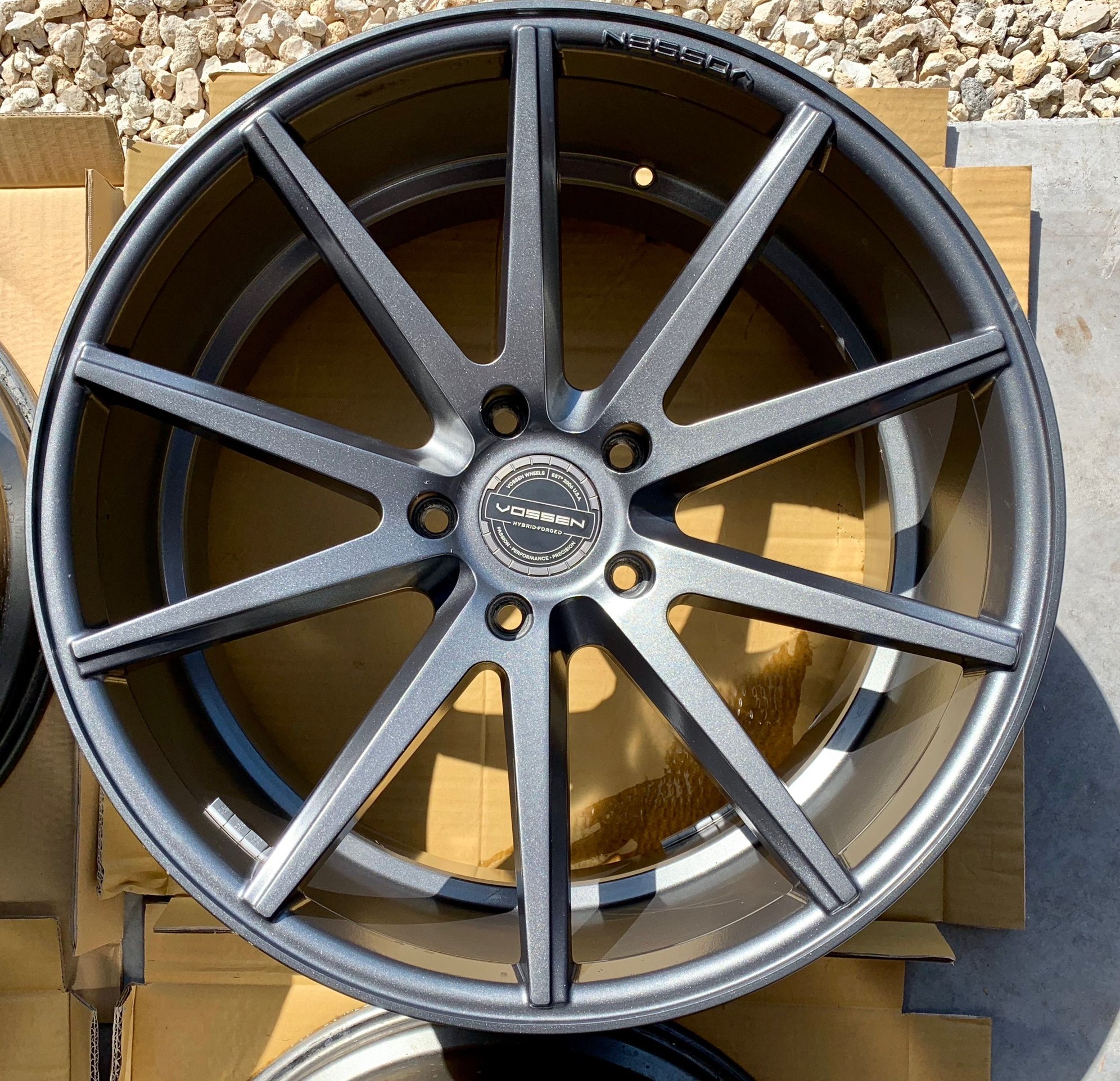 Wheels and Tires/Axles - FS: (4) Vossen 21" x 11" Hybrid Forged VFS-1 5x130 Matte Graphite 21x11 - Used - 2004 to 2018 Porsche Cayenne - Estero, FL 33928, United States