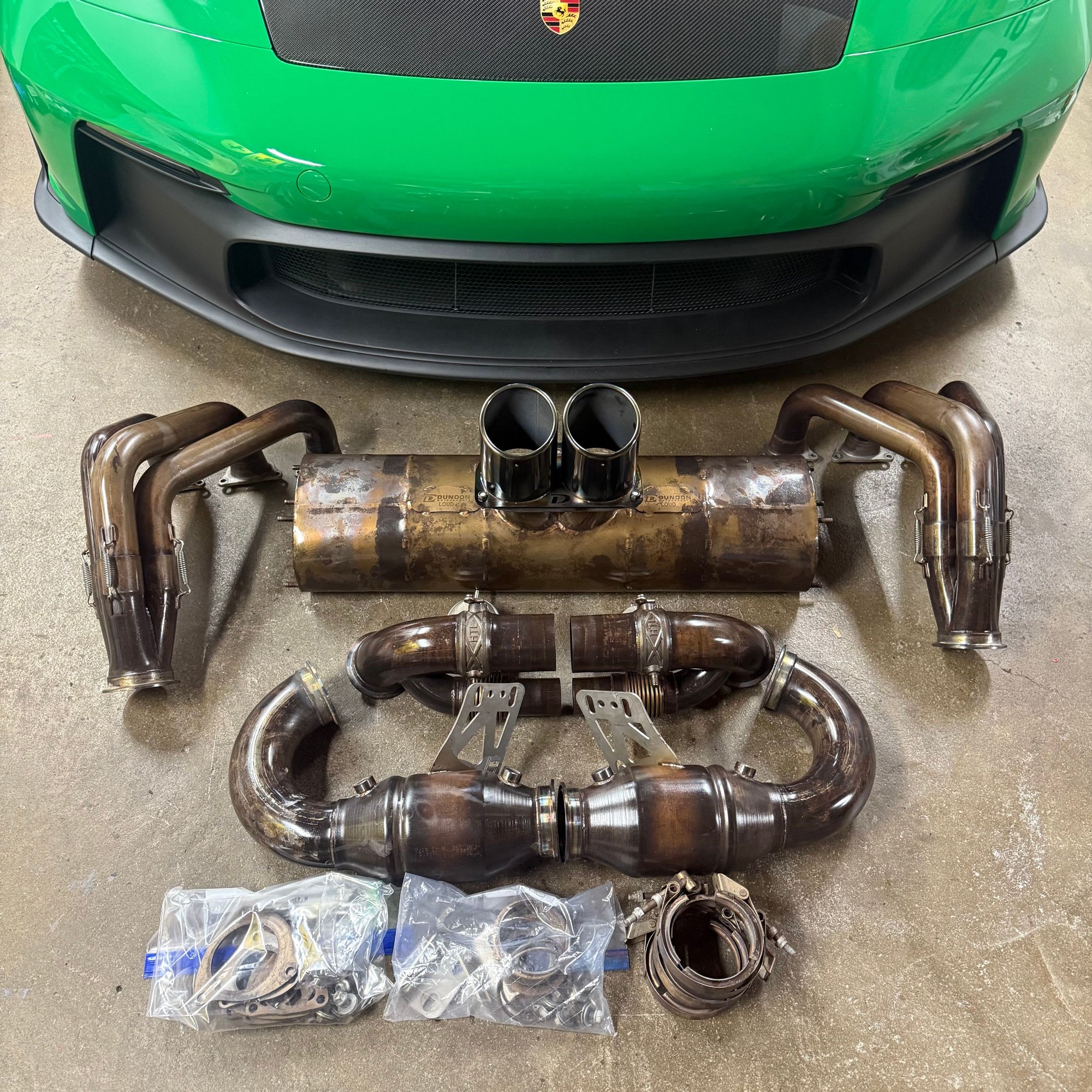 Engine - Exhaust - 991 GT3/GT3RS Dundon Street Header/Lifetime Muffler Power Package with Titanium Tips - Used - 2014 to 2019 Porsche 911 - San Mateo, CA 94403, United States