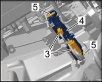 1.1 Release and disconnect electric plug connections 3 Open locking lugs 5 and unclip infrared camera control unit 4 Remove infrared camera control unit 4