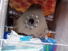 Drive plate and frozen pizza always go well together.