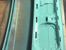 Underside of engine deck lid