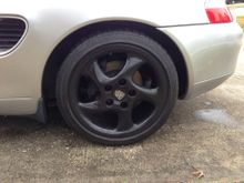 Rims completed ...stripped sanded and spray painted, clear coated myself