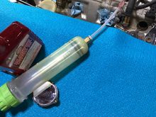 MMO injected. Used a light and mirror to make sure tube was in the cylinder. Injected a couple ounces in each.