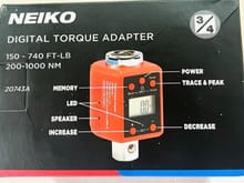 Digital Torque Adapter package