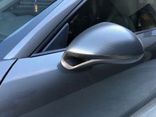 Sport Design TechArt CF mirror covers installed w/body colored lowers