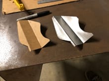 Copying cardboard template to metal
