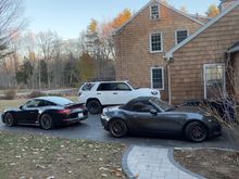 2020 Miata Club, fairly well modified. 2020 4Runner stock except for winter wheels. The wife’s Model Y is missing from the pic but it’s no great loss, it’s a great car for people who don’t like cars. 