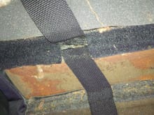 Velcro attached to bottom of seams